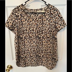 Brown leopard dress top